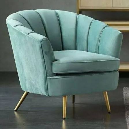The Aurelia Mint Velvet Scallop Chair