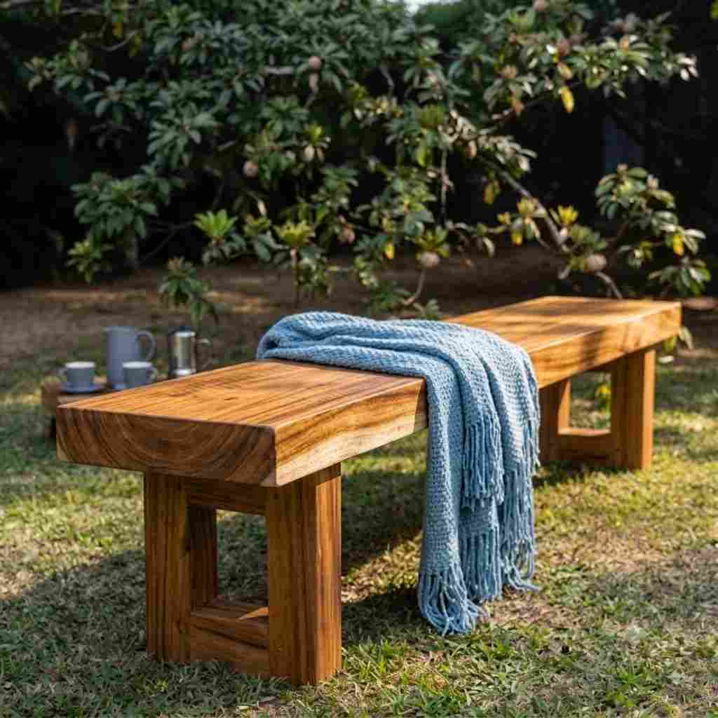 The Woodland Live-Edge Bench