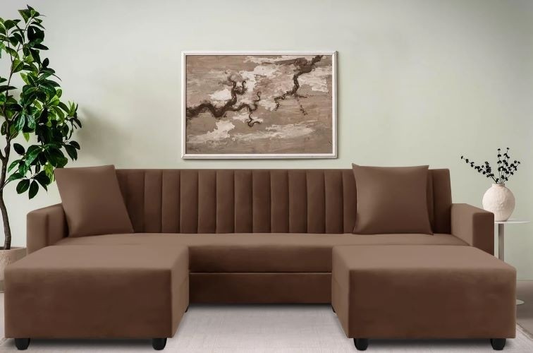 The Mocha Modular U-Sectional & Ottoman Set