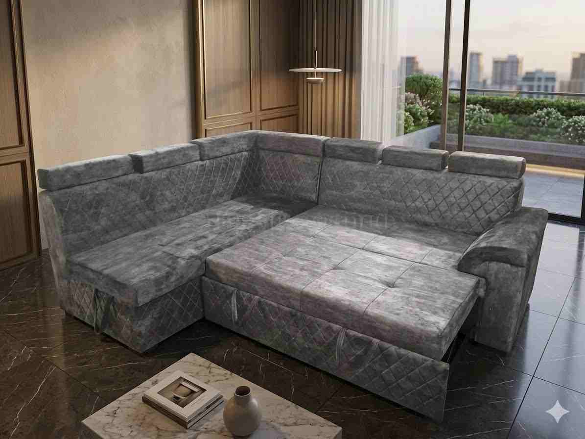 The Sapphire & Ivory Luxury Sofa Cum Bed