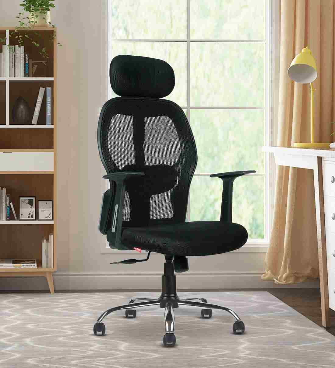 Apex High-Back Ergonomic Mesh Office Chair with Adjustable Headrest