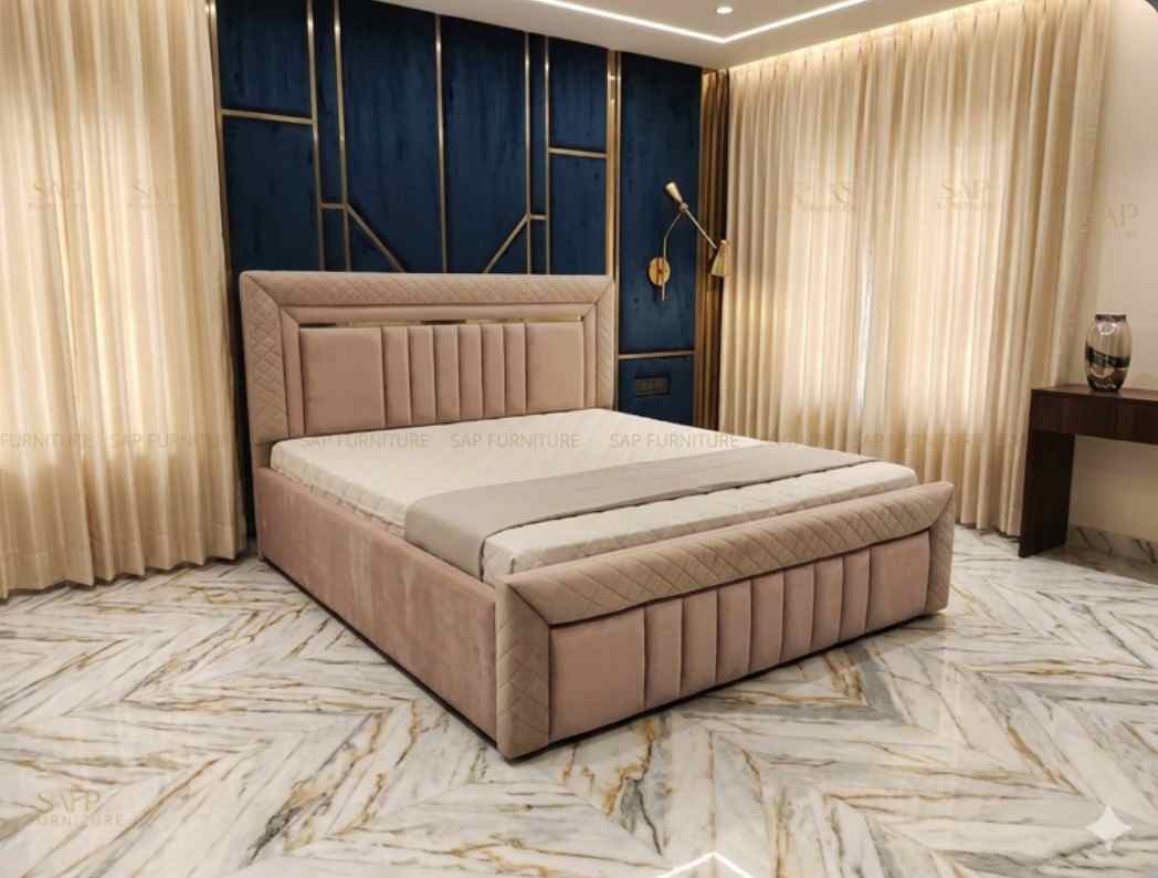 The Vista Modern Fluted-Style Platform Bed