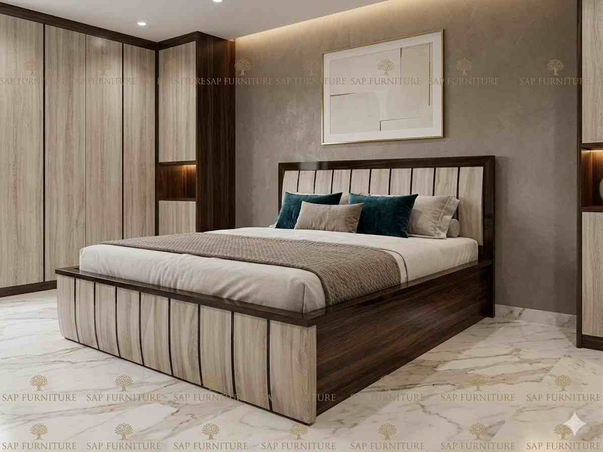 The Linea Dual-Tone Premium Storage Bed
