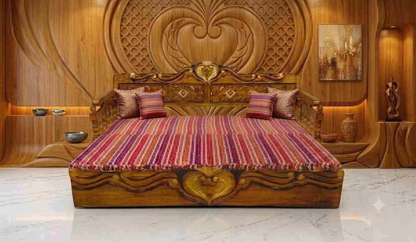 Stelar sofa cumbed wooden
