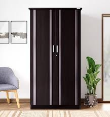 Matrix Nero Wenge 2-Door Wardrobe with Silver Strip Accents