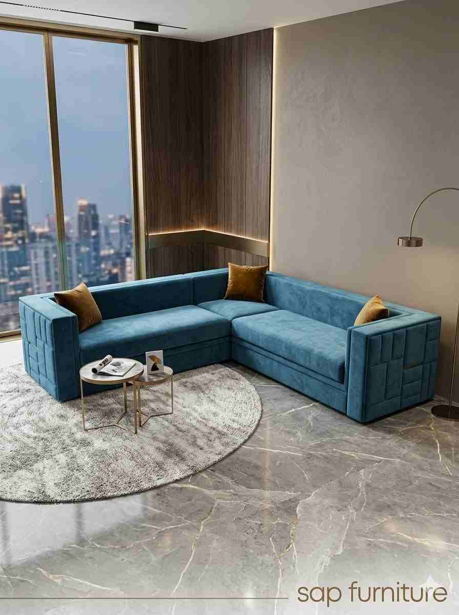 The Cerulean Block Premium Corner Sectional