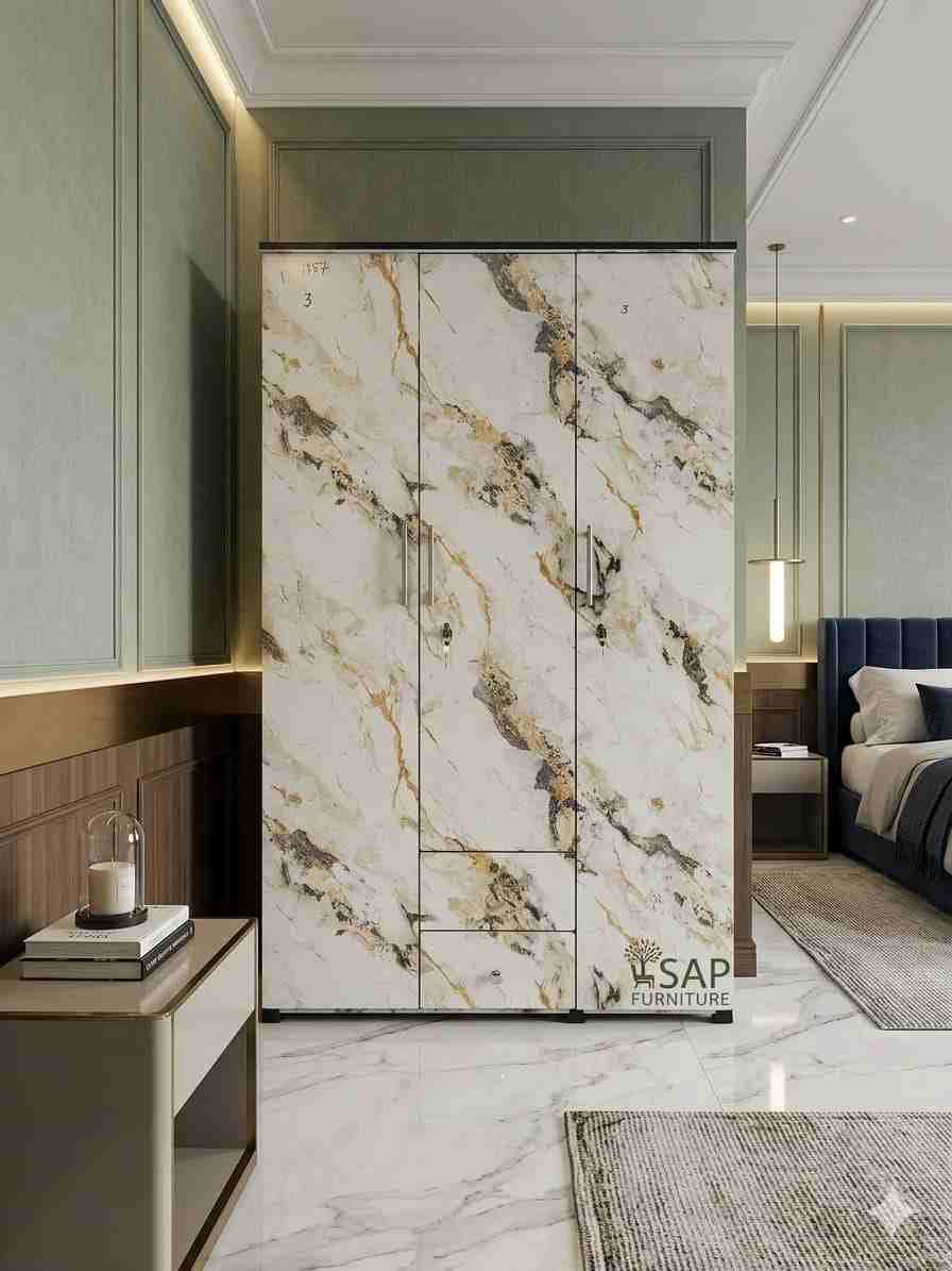 MDF ply 3 door wardrobe