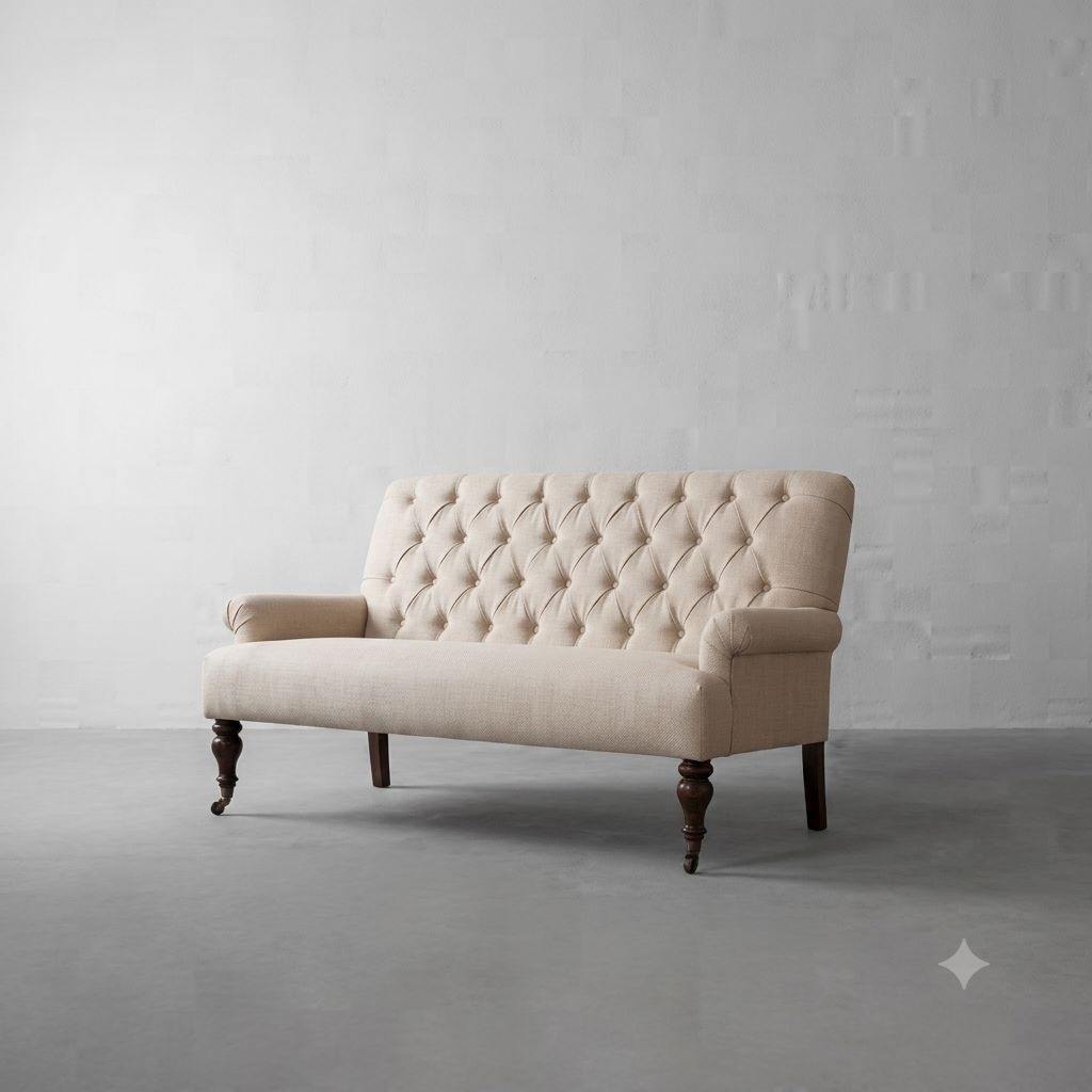The Ivory Monarch Vintage Settee