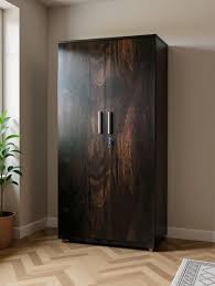Zenith Deep Charcoal Oak Double-Door Almirah