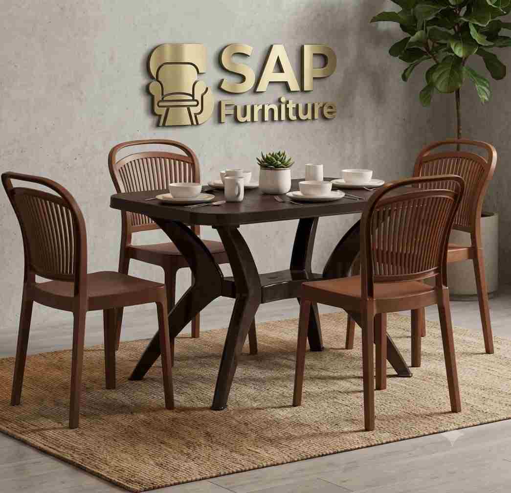 SAP Furniture Contemporary Moulded 4-Seater Dining Set