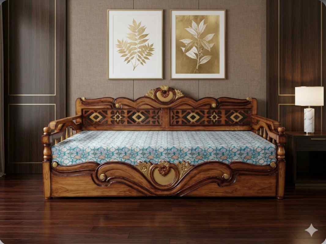 Stelar sofa cumbed wooden