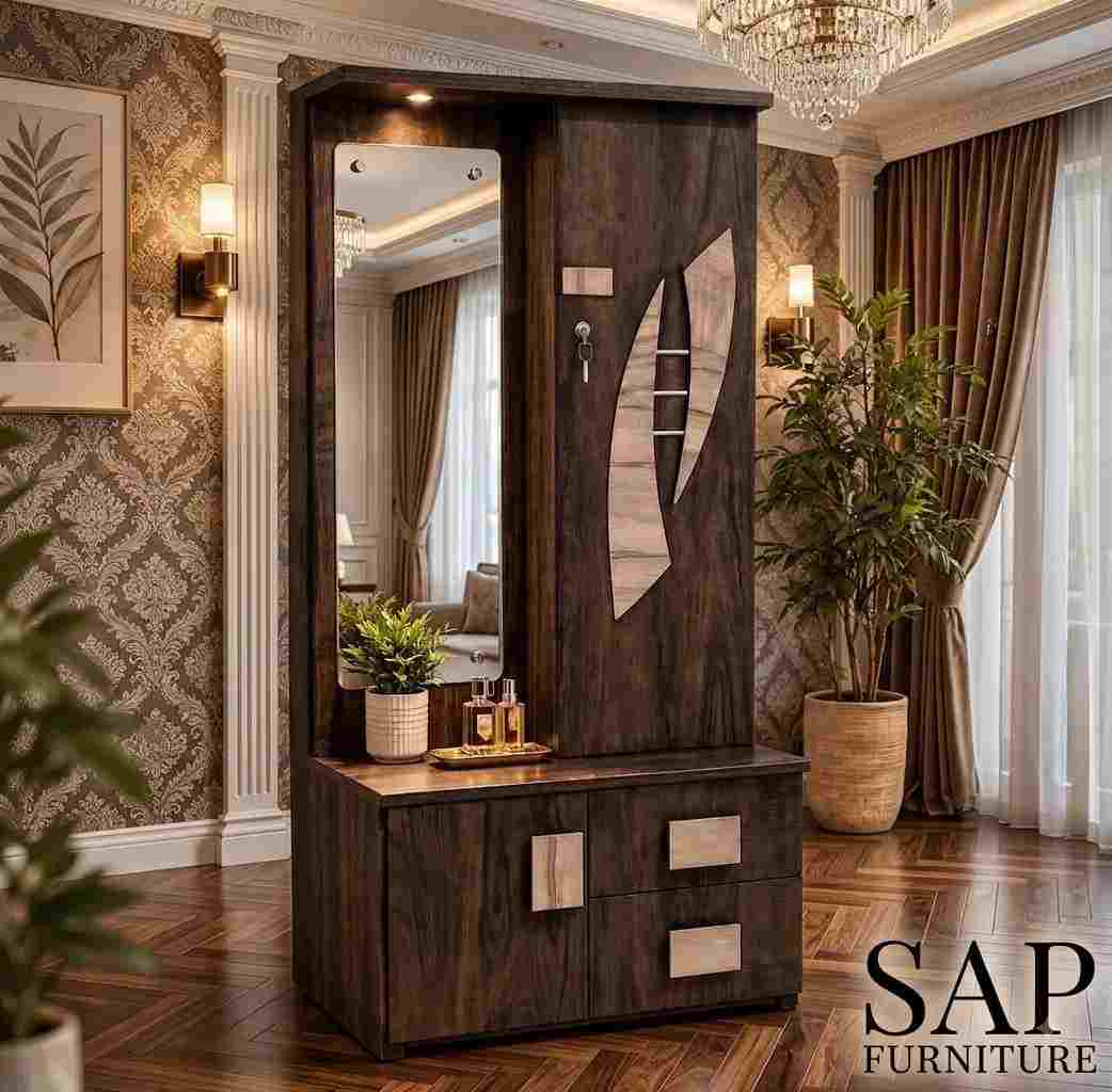 Smoked Walnut Luxury Vanity Unit with Integrated Light