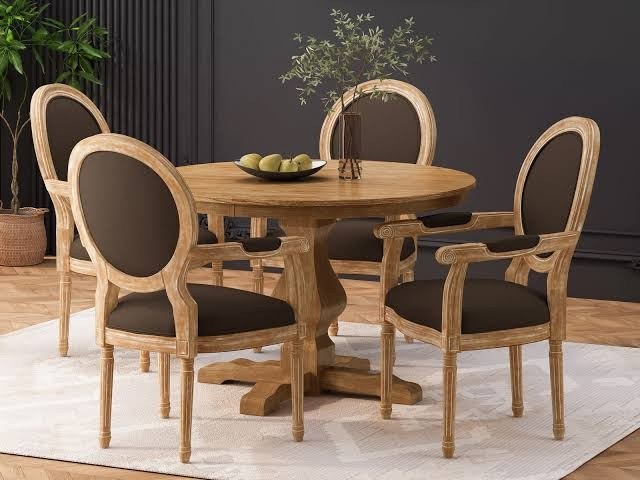 Providence 4-Seater French Country Pedestal Dining Set