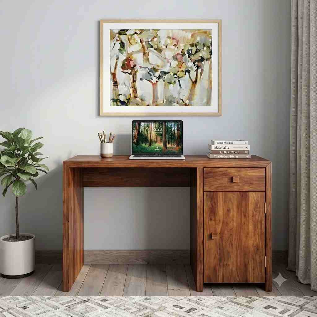 Artisan Mid-Century Fluted Office Desk