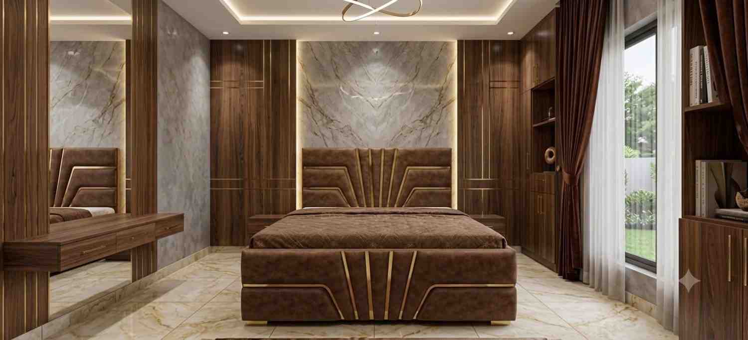 Meridian Contemporary Slatted King Bed