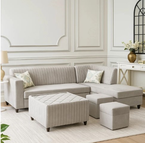 The Haven Modular L-Sectional & Ottoman Set