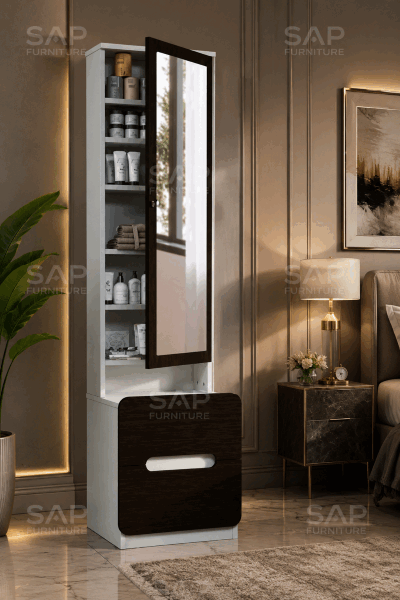 Aura Modern Dual-Tone Space-Saving Dressing Unit