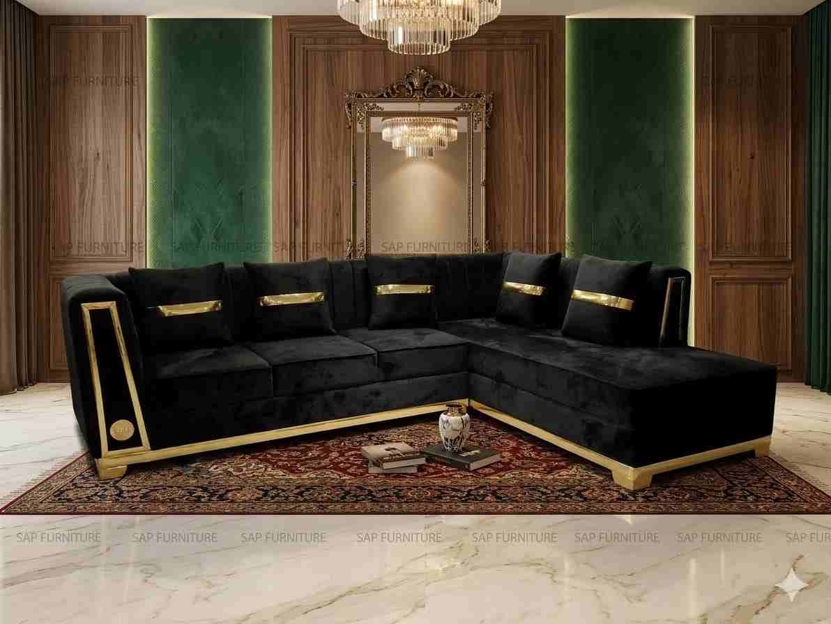 The Onyx Sovereign Luxury Velvet Sectional