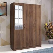 Aspen Natural Oak 3-Door Wardrobe with Vanity Mirror