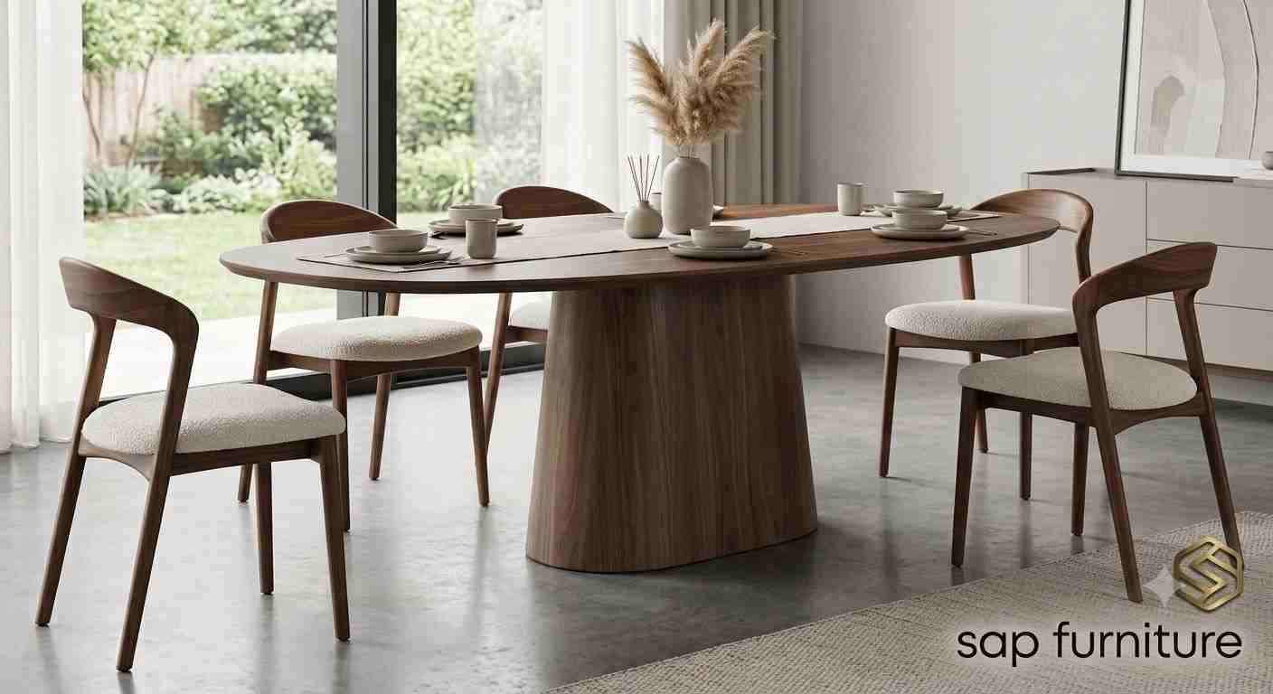 SAP Furniture 4-Seater Wooden Dining Set