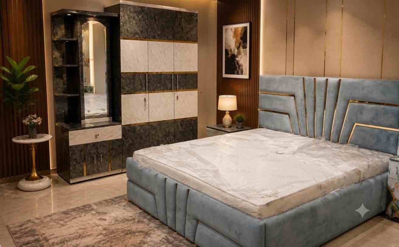 The Azure Marble Premium Bedroom Set