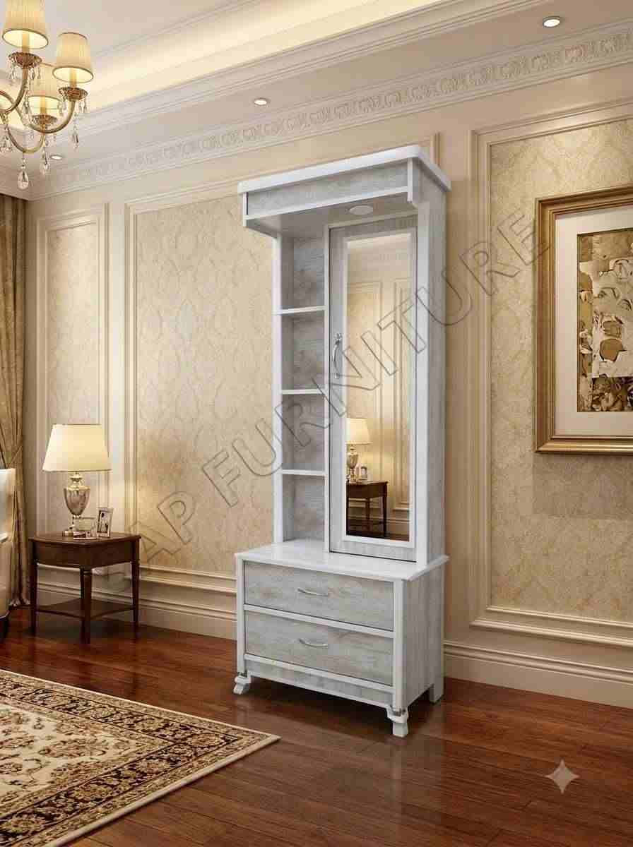 Washed Ash Modern Vanity Unit with Overhead Light