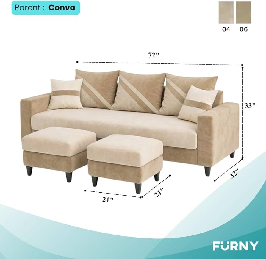 Modern Premium): SAPkuch Cappuccino Dual-Tone Living Room Lounge Sofa Set