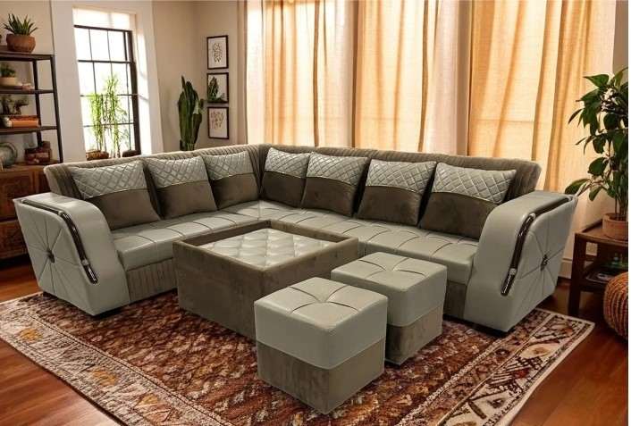 The Majestic L-Sectional & Ottoman Suite