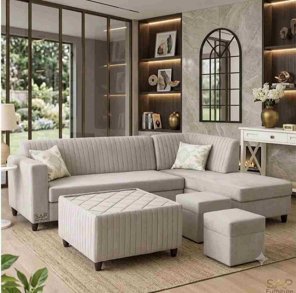 The Haven Modular L-Sectional & Ottoman Set