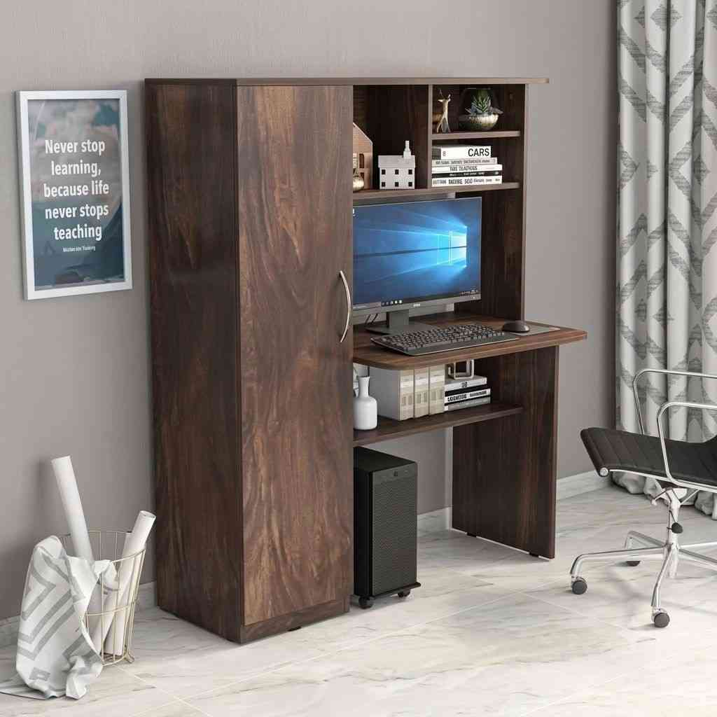 The Kyoto Solid Walnut & Rattan Desk