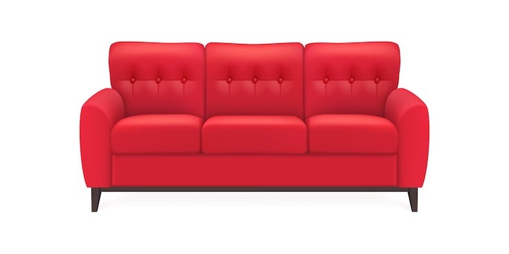 The Crimson Monarch Luxury 3-Seater