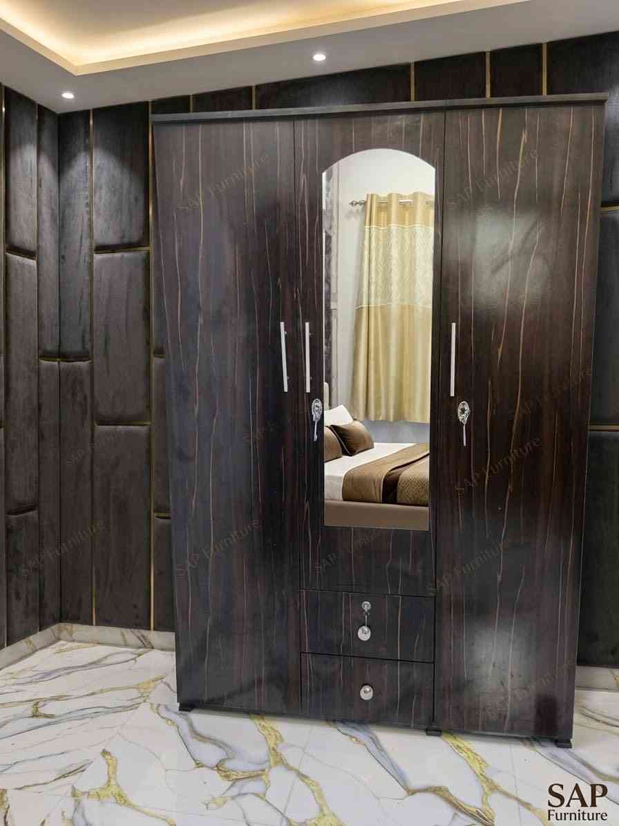 MDF ply 3 door wardrobe