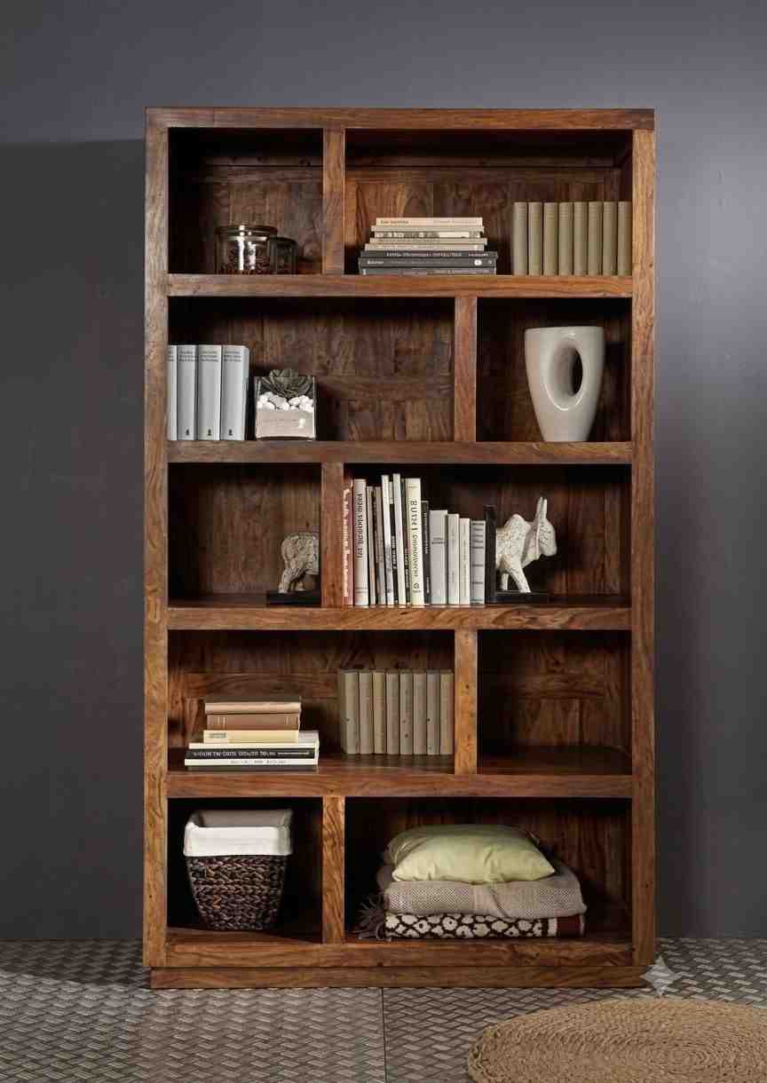 The Grid Solid Wood Geometric Bookshelf
