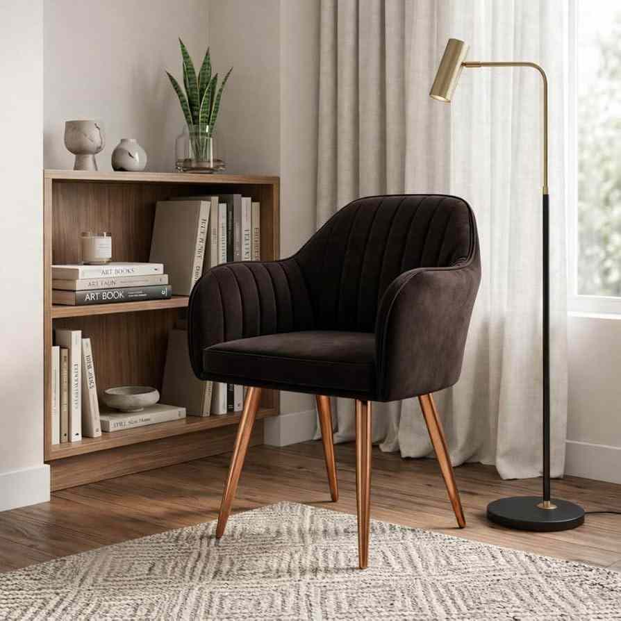 The Espresso Luxe Fluted Armchair