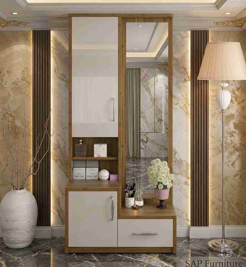 Walnut & Glossy White Luxury Vanity Unit