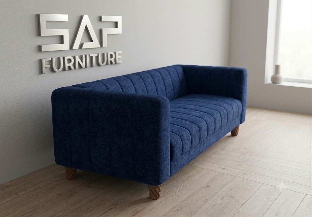 The Cobalt Crest Settee