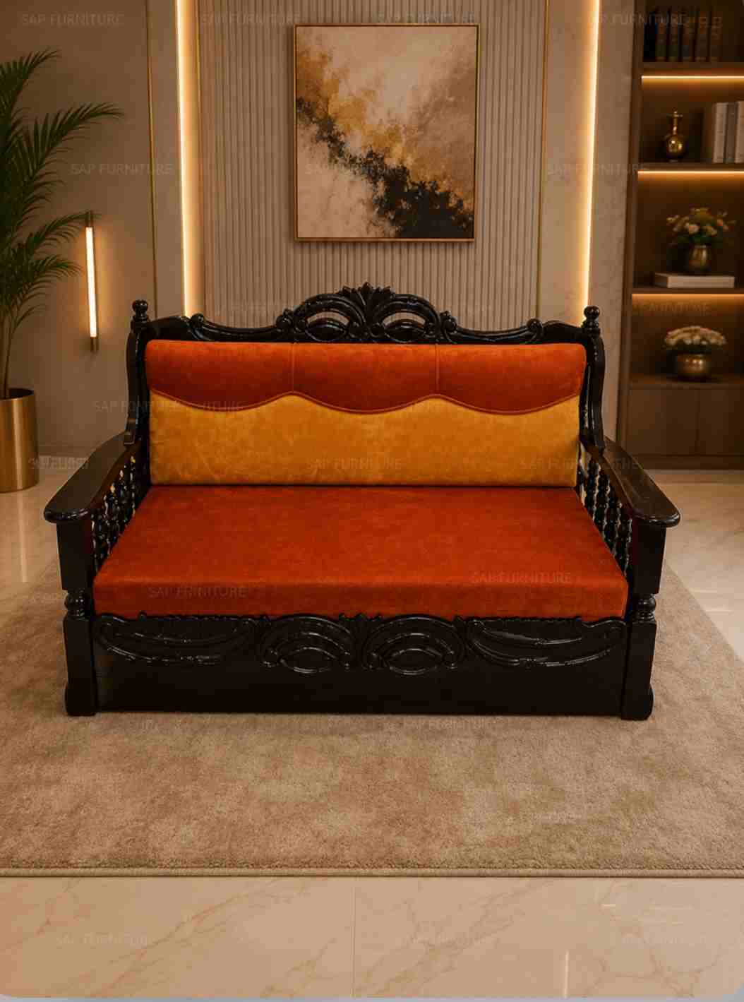 Imperial Wooden Sofa-Cum-Bed
