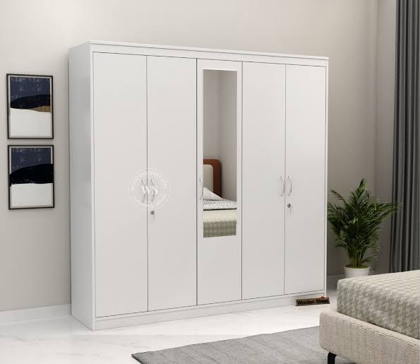 Nova 5-Door Wardrobe with Center Mirror