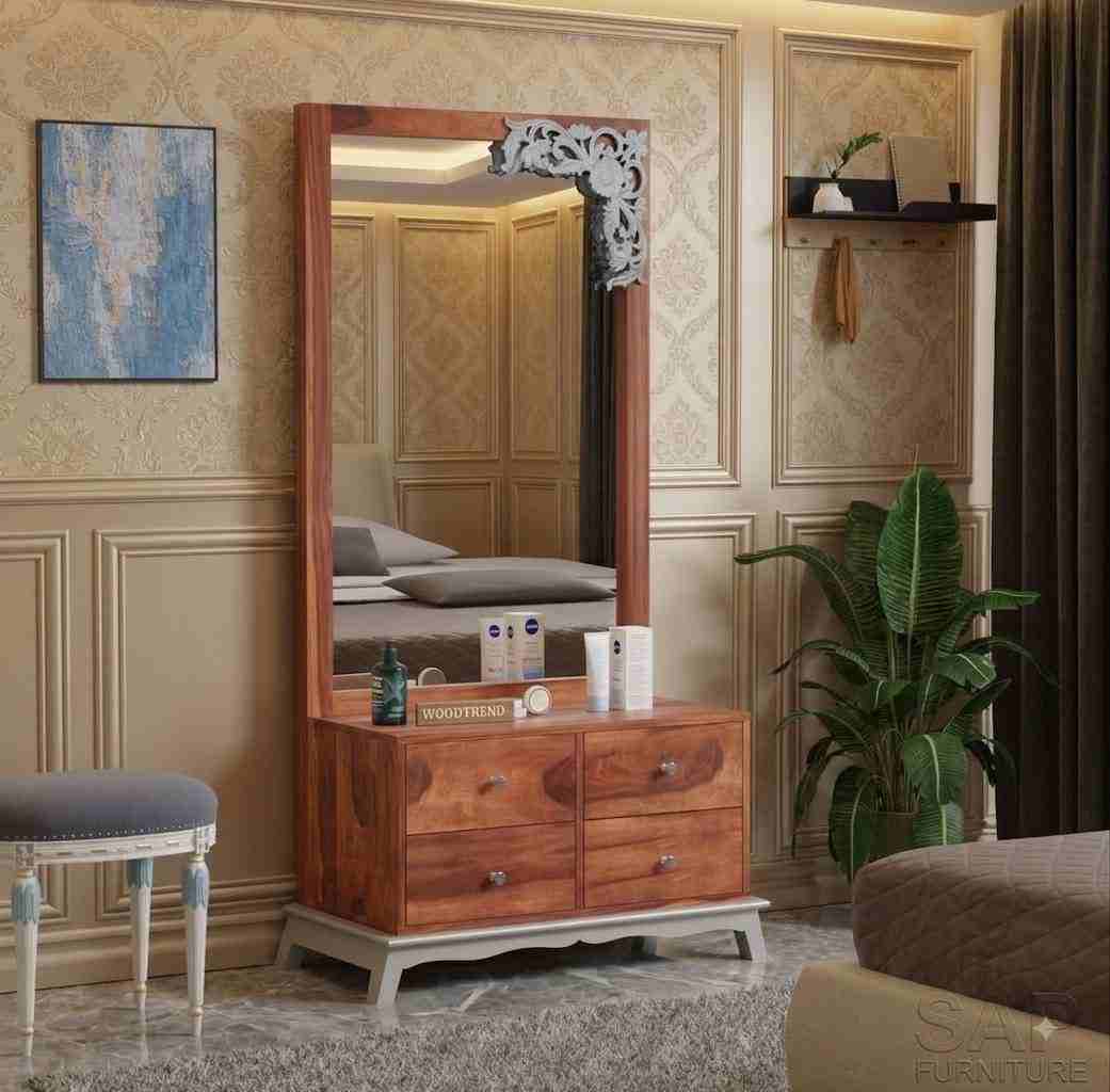 Royal Sheesham Carved-Accent Dressing Vanity