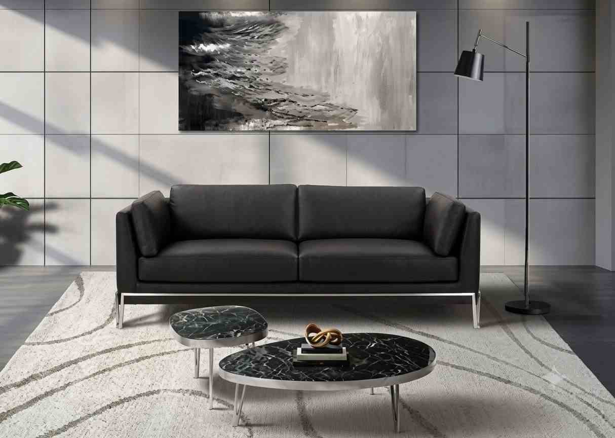 The Onyx Luxe Modern Leather Sofa