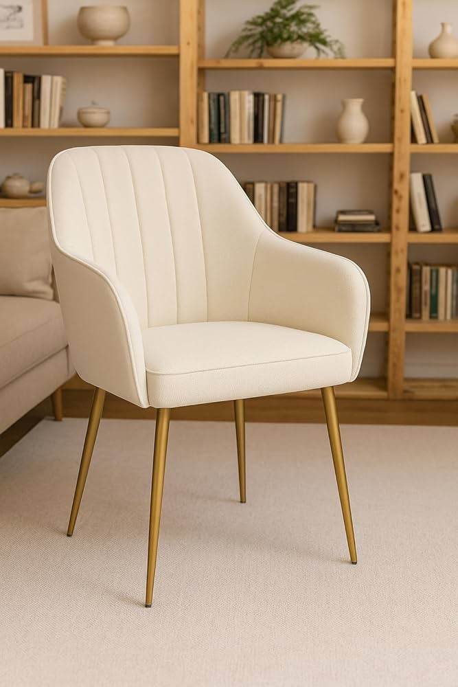 The Aria Ivory Channel-Tufted Chair