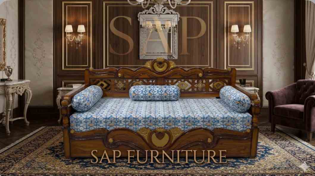 Stelar sofa cumbed wooden