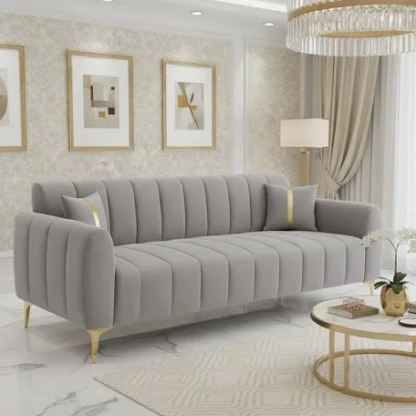 Luxury Cloudline Vertical Channel Sofa