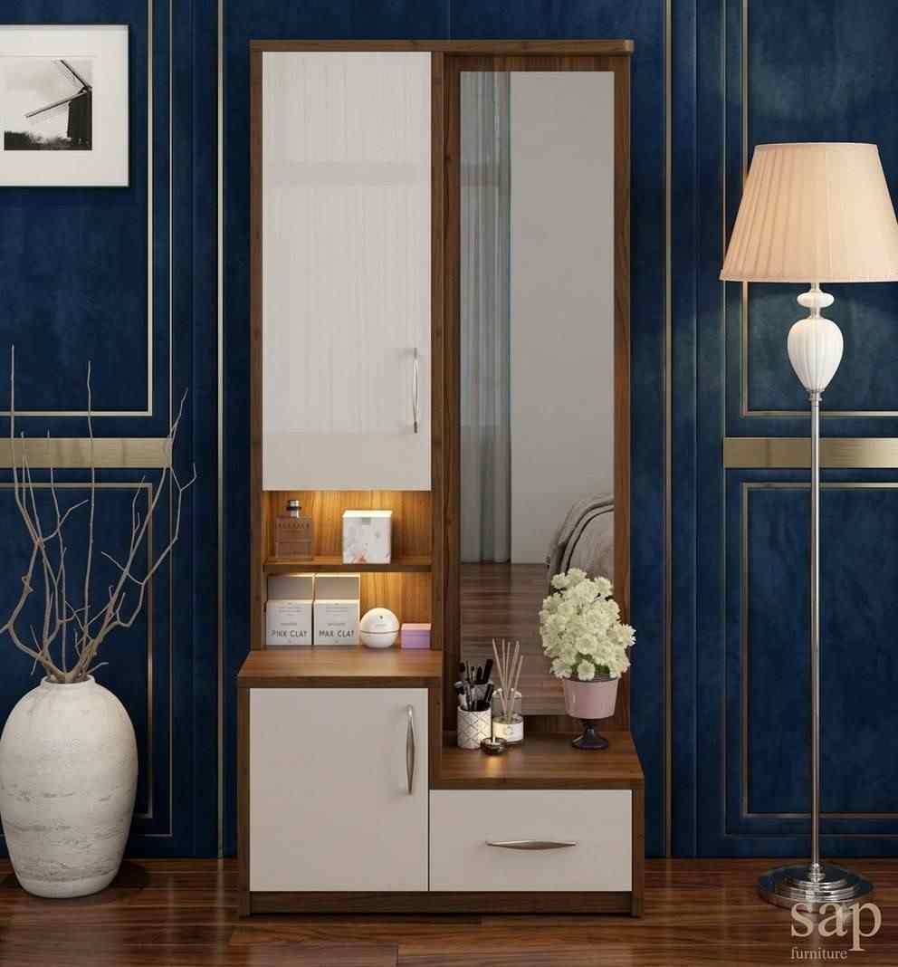 Royal Walnut & Ivory Multi-Storage Vanity Station