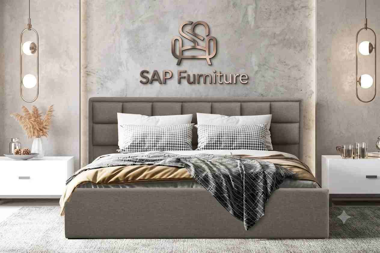 SAP Furniture Contemporary Upholstered Bed with Storage