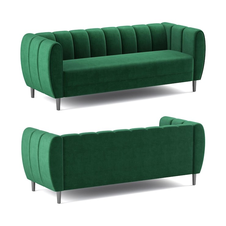 The Emerald Crest Premium Velvet Sofa