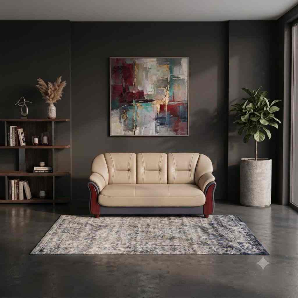 The Heritage Imperial Leatherette 3-Seater