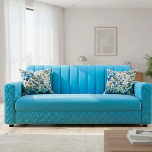 The Azure Cloud Sofa Cum Bed