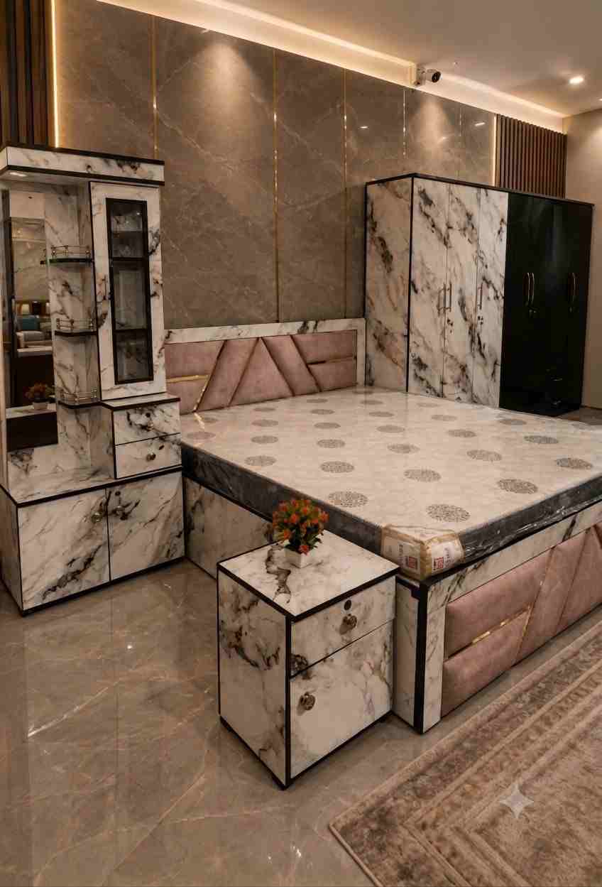 The Imperial Marble Luxury Bedroom Set