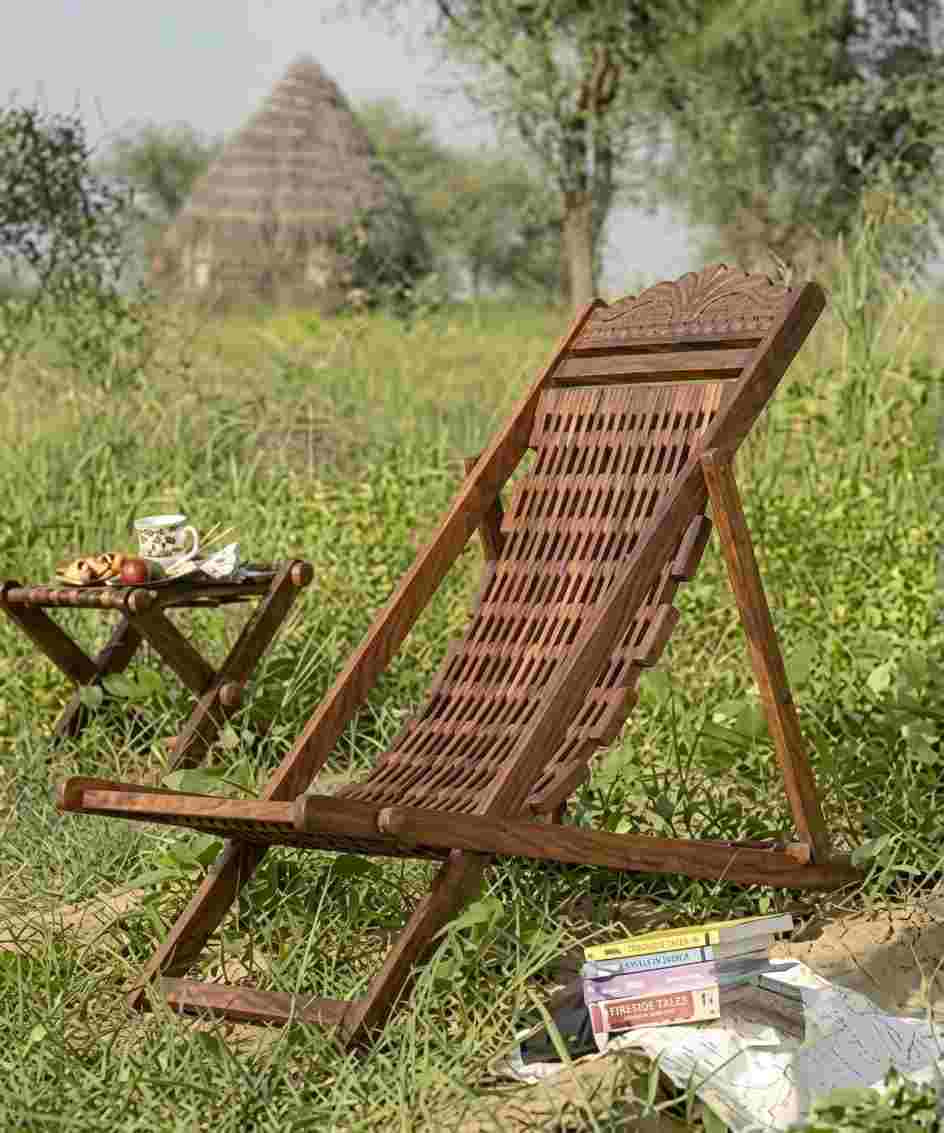 The Heritage Solid Wood Folding Planter Armchair & Deck Lounger